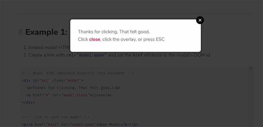 jQuery Modal