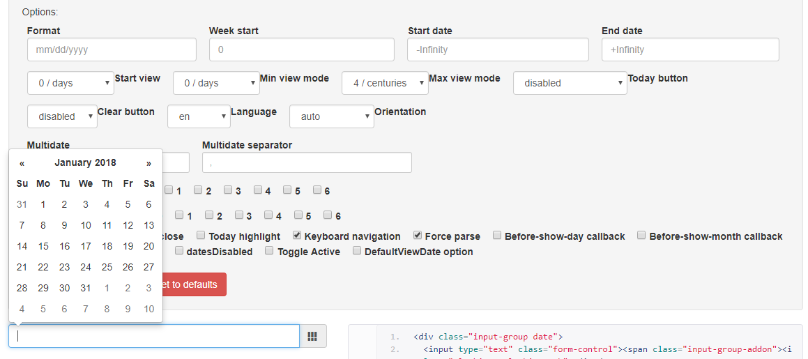 Date Picker برای بوت استرپ