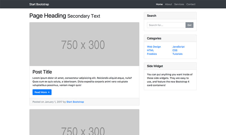 بهترین قالب‌های رایگان وبلاگی بوت‌ استرپ