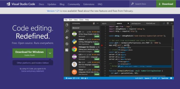 ویرایشگر کد VISUAL STUDIO CODE