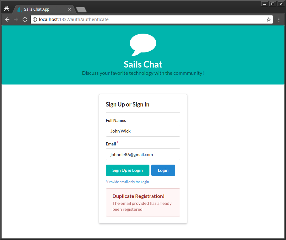 ساخت یک برنامه چت Real-time با Sails.js