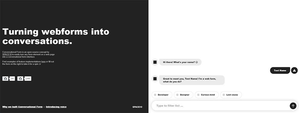 فرم های مرسوم وب را به مکالمه تبدیل کنید