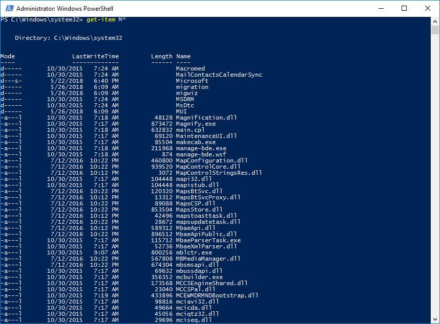 دستور Windows PowerShell