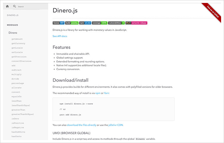 Dinero.js