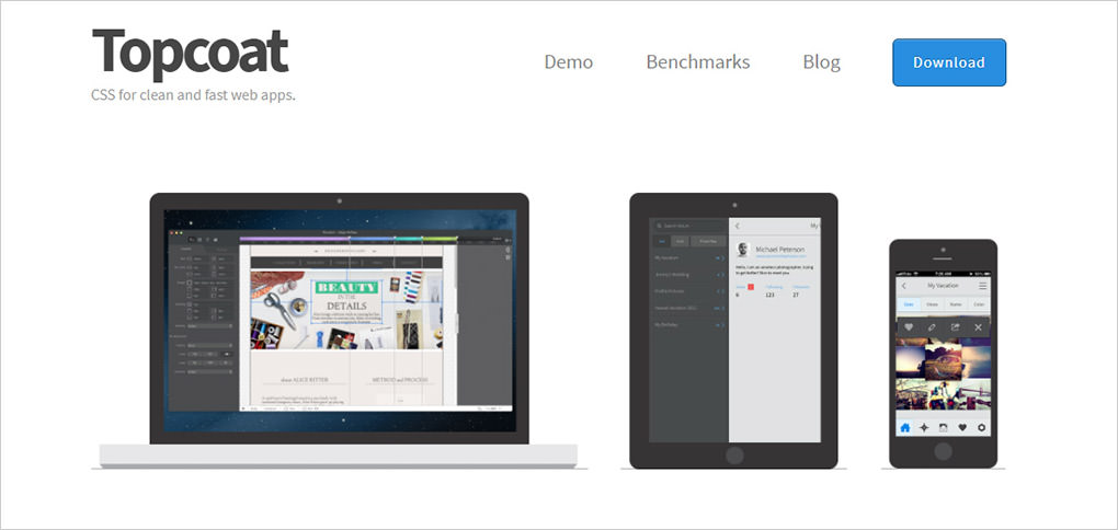 Topcoat یک فریم‌وورک سبک و سریع CSS