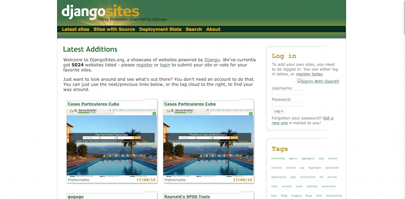 ۱۴ سایت محبوب و طراحی شده توسط فریم ورک Django