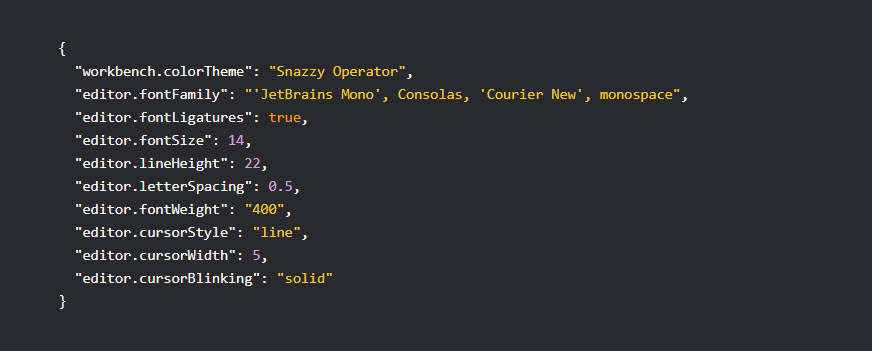 تنظیمات vs code