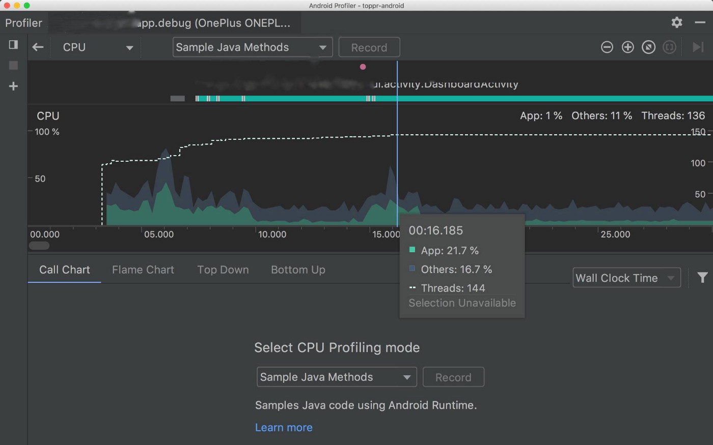 بهبود بخشیدن عملکرد برنامه با استفاده از Android Profiler